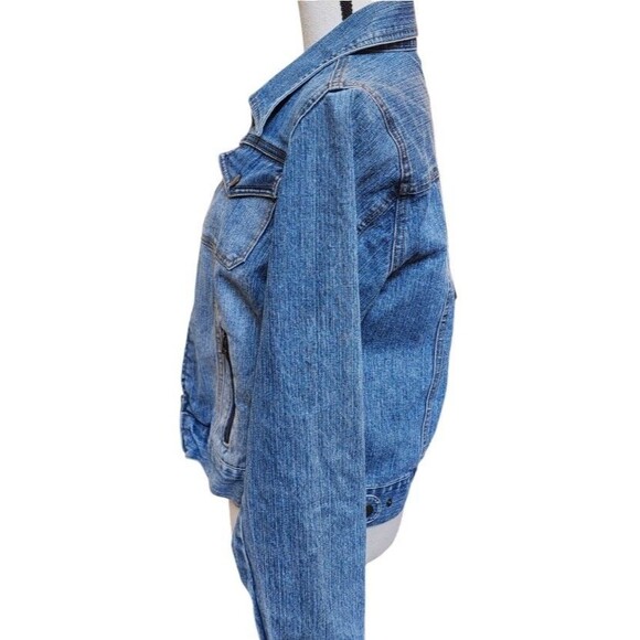 Hamsa Gold Patch Denim Jacket Size Small Marianne Protection Hand Of Fatima - Picture 6 of 9